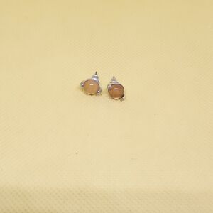 Liz Claiborne Silver and Brown Earrings